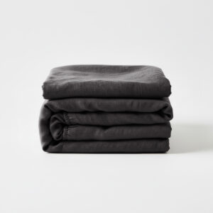 Prześcieradło lniane z gumką / graphite Prześcieradło lniane z gumką / graphite