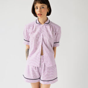 Bawełniana piżama - SOFIA SHORT / LAVENDER