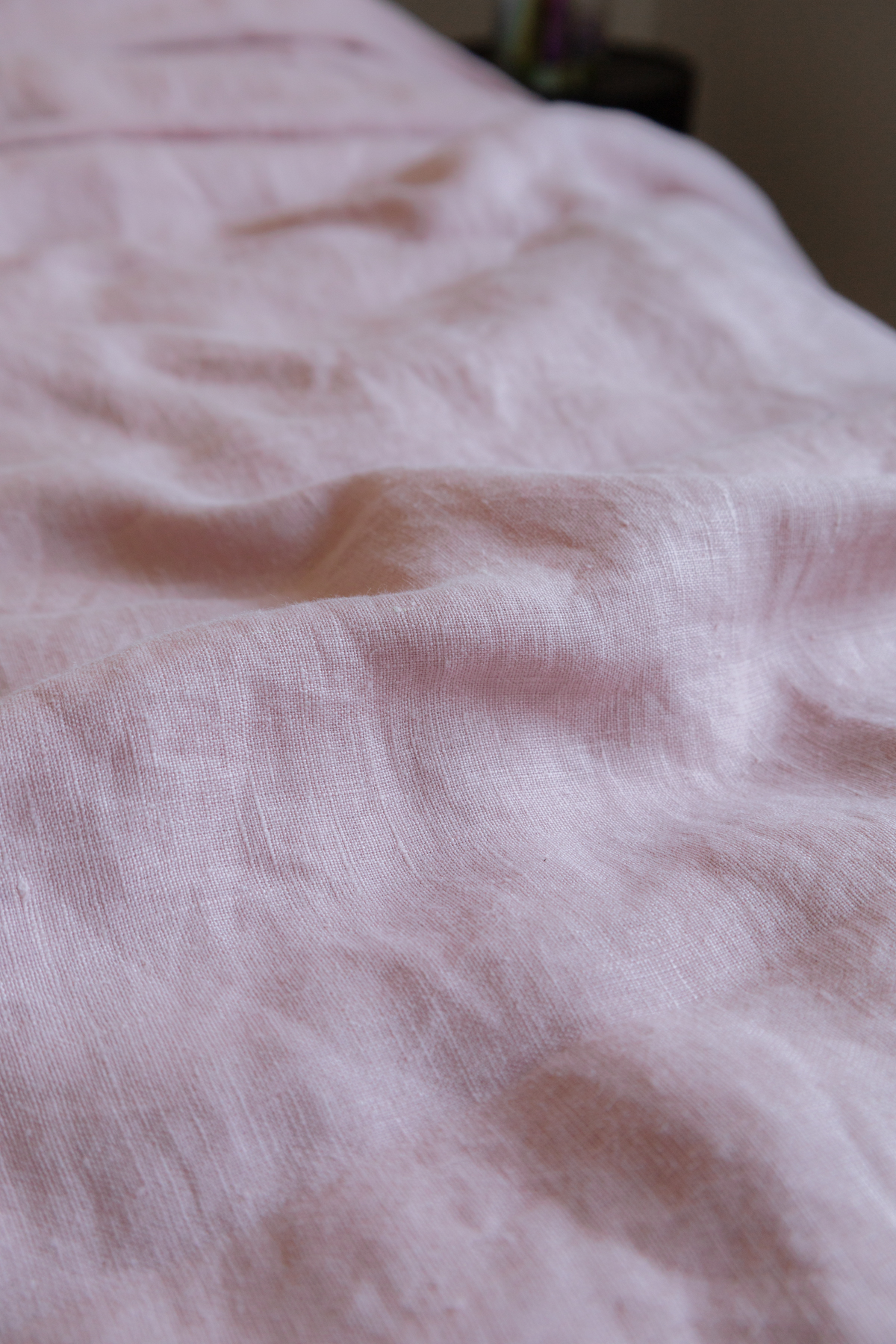 różowa lniana poszwa na kołdrę / powder pink różowa lniana poszwa na kołdrę / powder pink