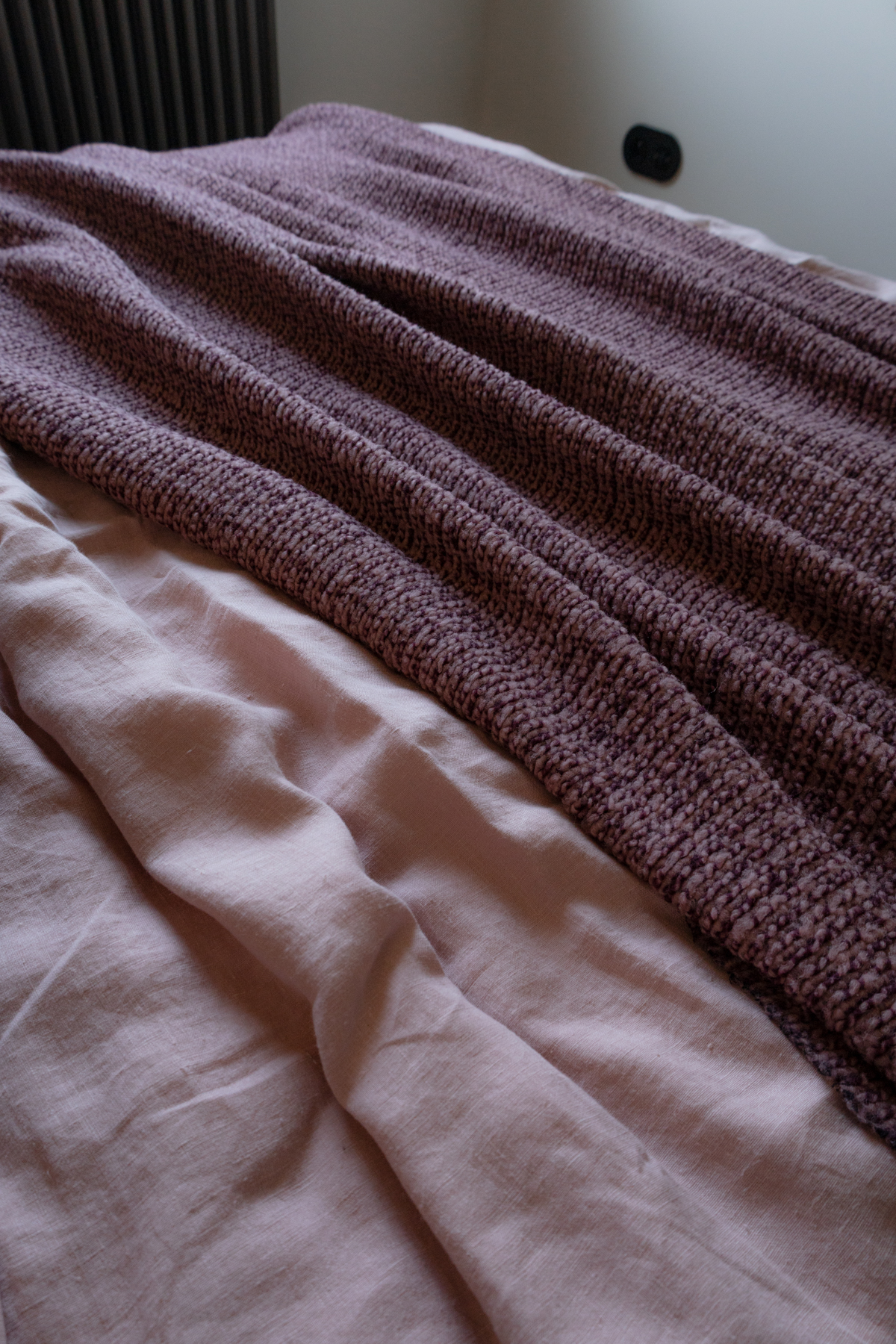 różowa lniana poszwa na kołdrę / powder pink różowa lniana poszwa na kołdrę / powder pink