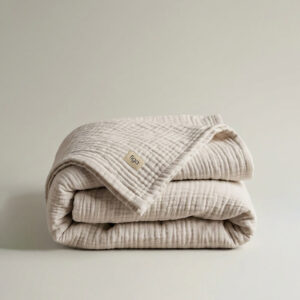 Muślinowa narzuta na łóżko / taupe